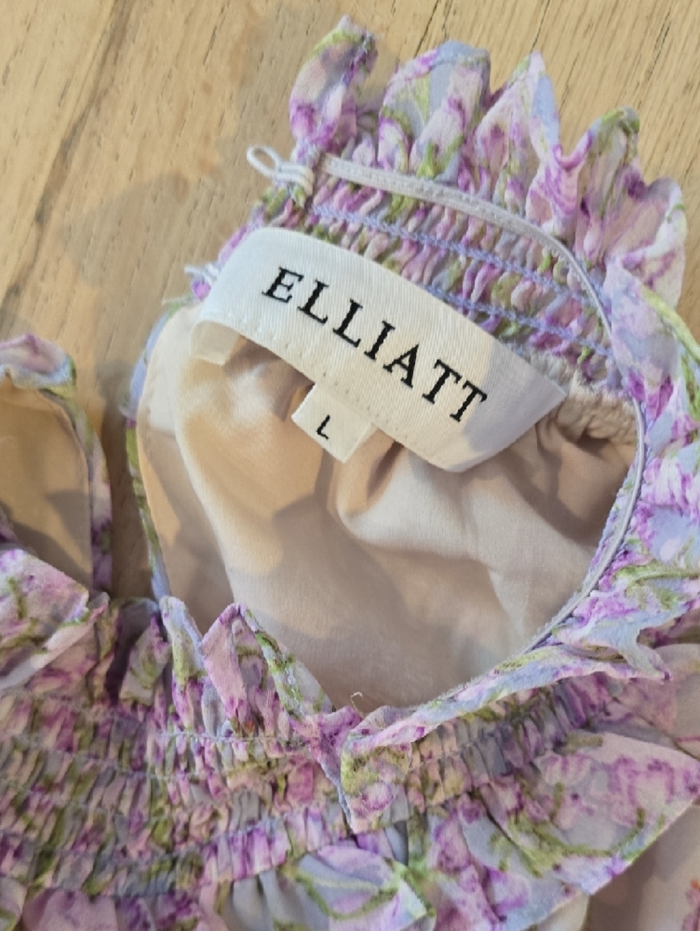 Elliatt Lilac Floral Ruffle Tiered Dress - Picture 2 of 2